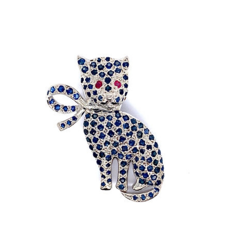Sapphire Brooch in 925 Sterling